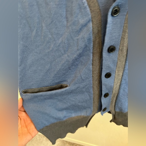 Blue Elle Homme Button Up Sweater - Picture 7 of 12